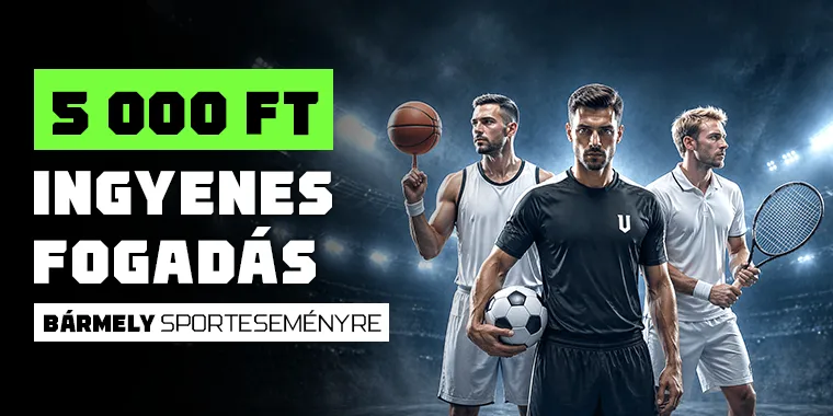 Ingyenes fogadás 5 000 Ft-ig – promóciós banner